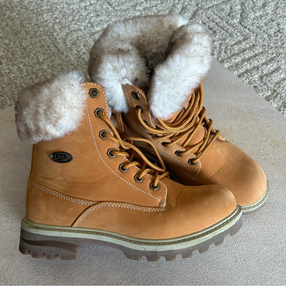 LUGZ WOMEN’S HI FUR 6” BOOTS SIZE 7